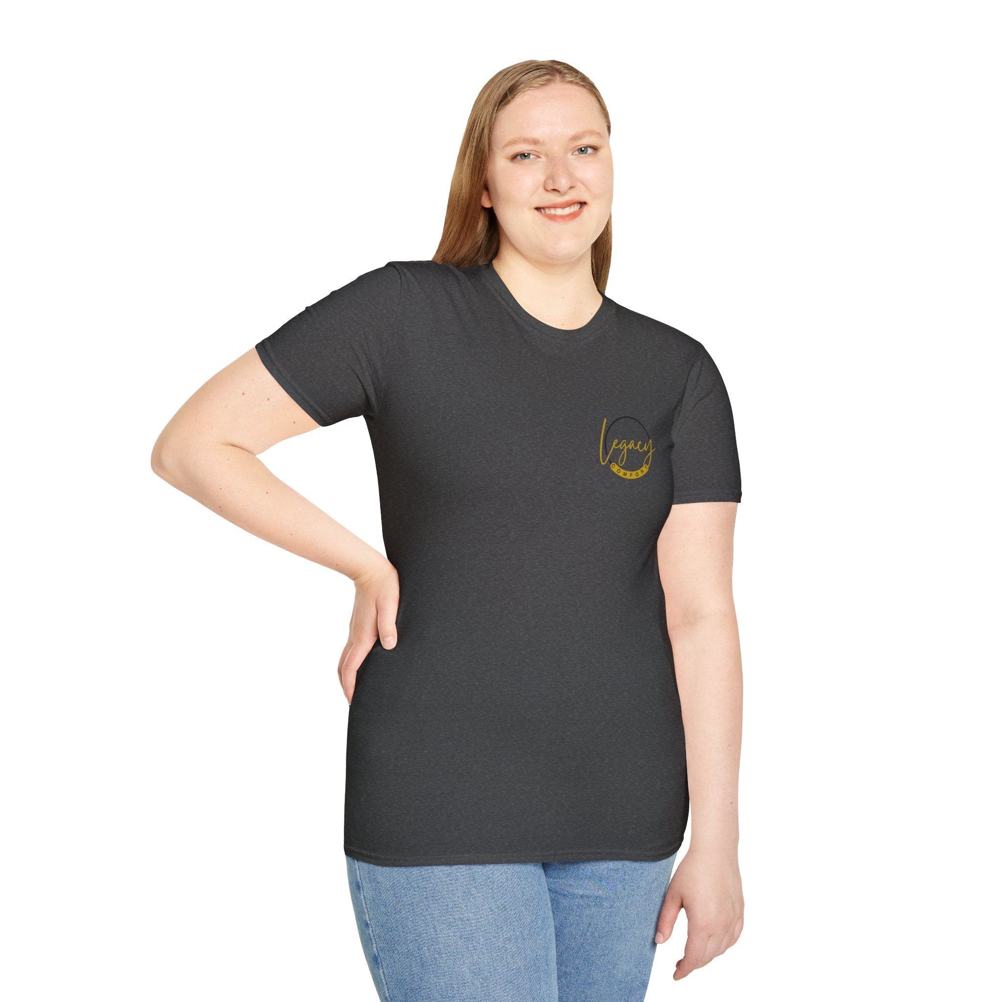 Legacy Softstyle T-Shirt, Unisex Casual Tee, Everyday Wear, Gift for Friends, Motivational Summer Shirt