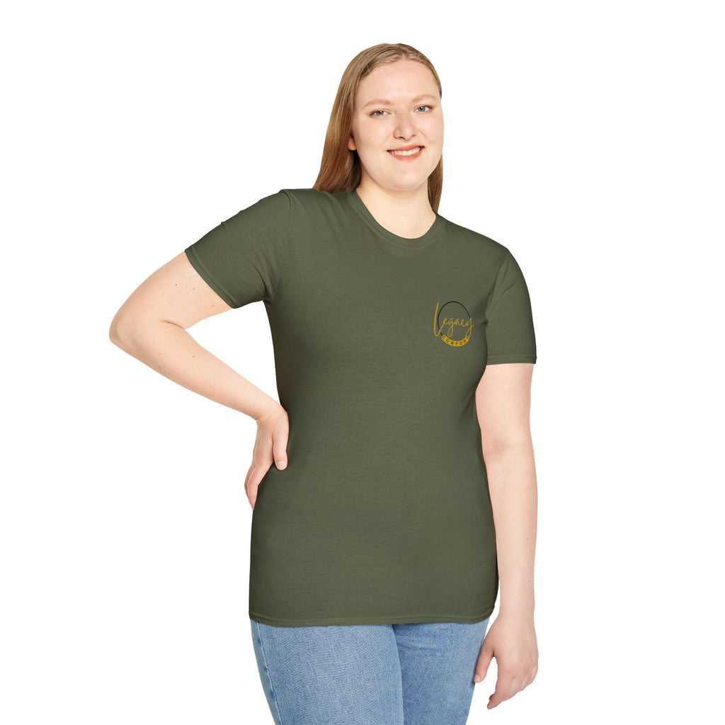 Legacy Softstyle T-Shirt, Unisex Casual Tee, Everyday Wear, Gift for Friends, Motivational Summer Shirt